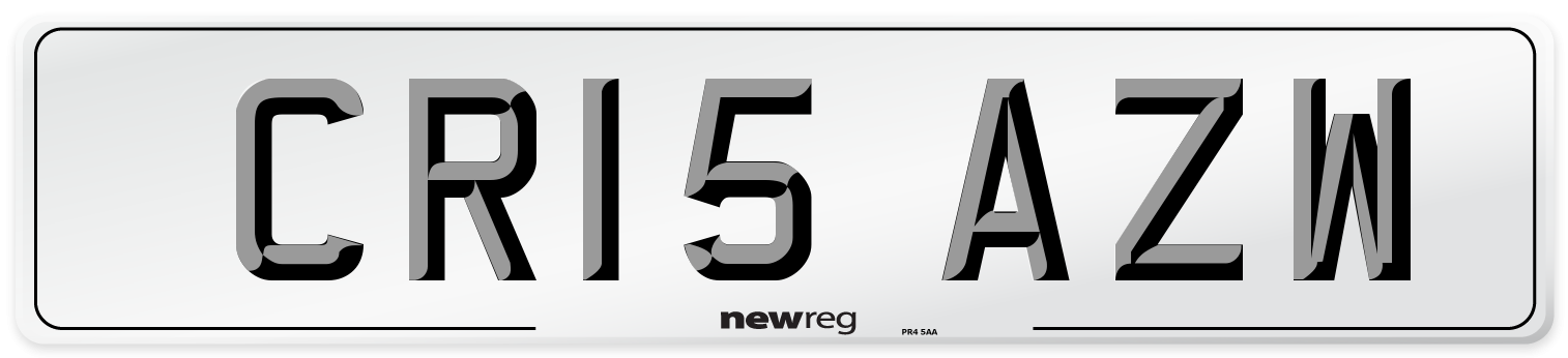 CR15 AZW Number Plate from New Reg